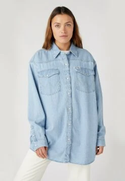 Wrangler Jumbo - Overhemdblouse - Light Vintage Indigo -Wrangler fd6ae57c677042c2bd520c4dddc48bb9