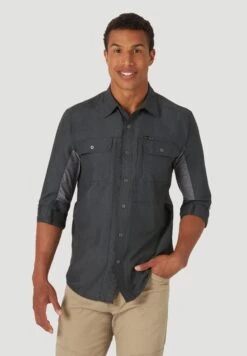 Wrangler All Terrain Gear Mixed Materials Shirt - Overhemd - Black